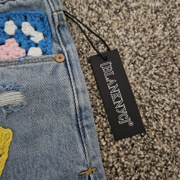 NWT Blank NYC The Barrow Vintage High Rise Crochet Shorts Size 24 Boho Hippie - Picture 3 of 11